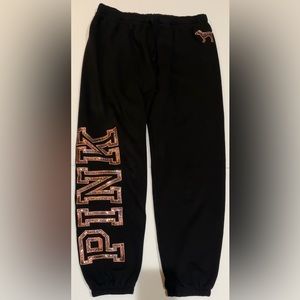 Black PINK Drawstring Sweatpants